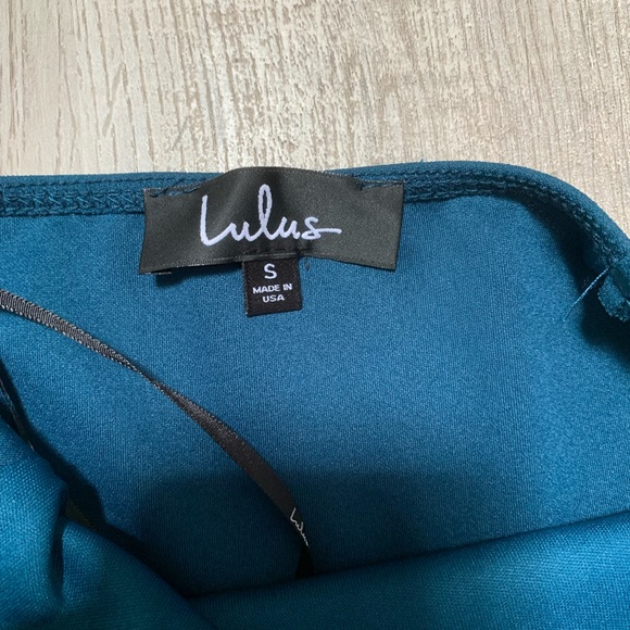 Lulu’s Forever Your Girl Teal Bodycon Dress - Picture 3 of 3